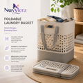 Nuvylera™ Foldable Laundry Basket – Space-Saving Collapsible Hamper with Breathable Storage Design